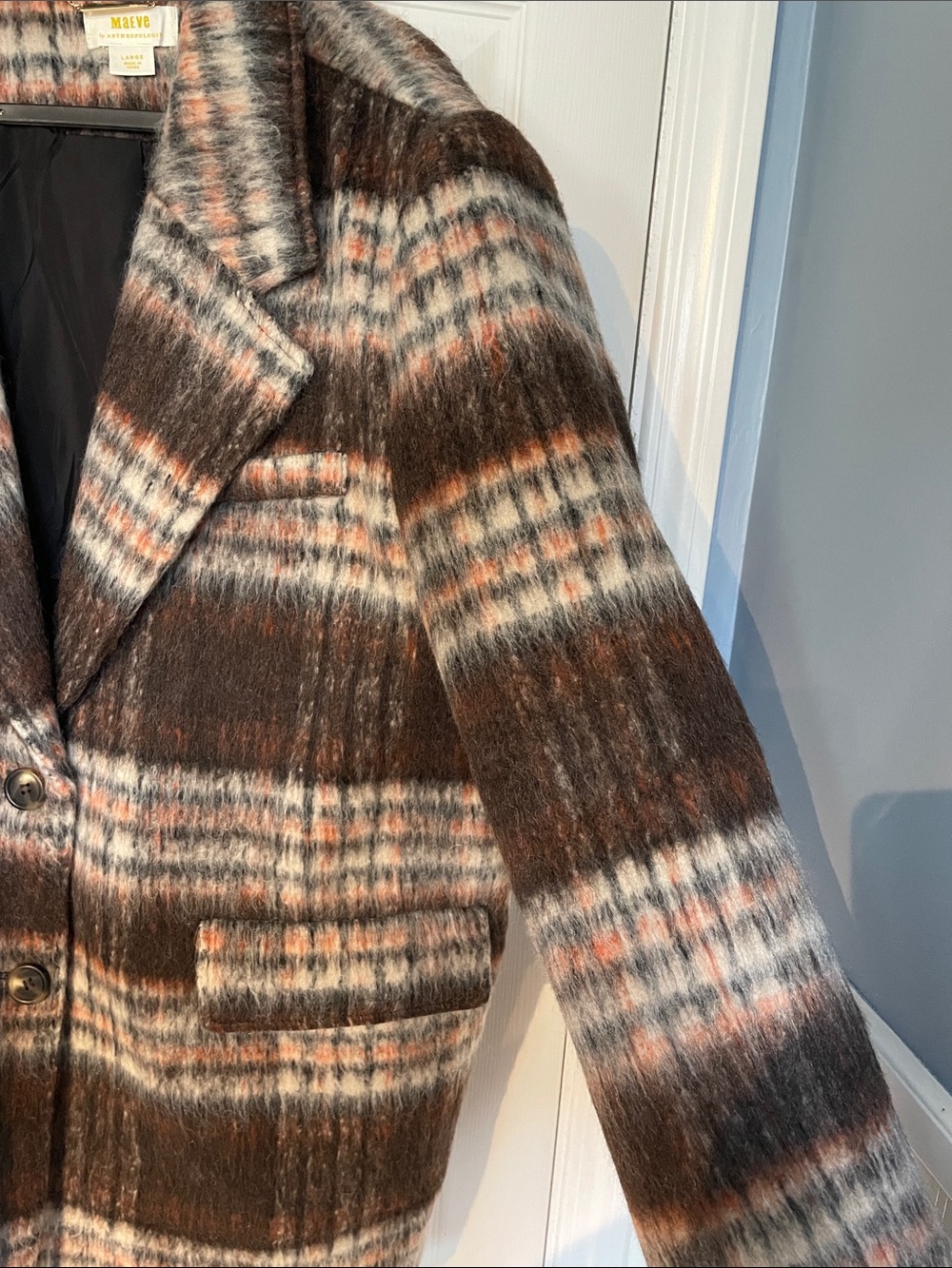 Anthropologie Brushed Plaid Blazer - Picture 6 of 14